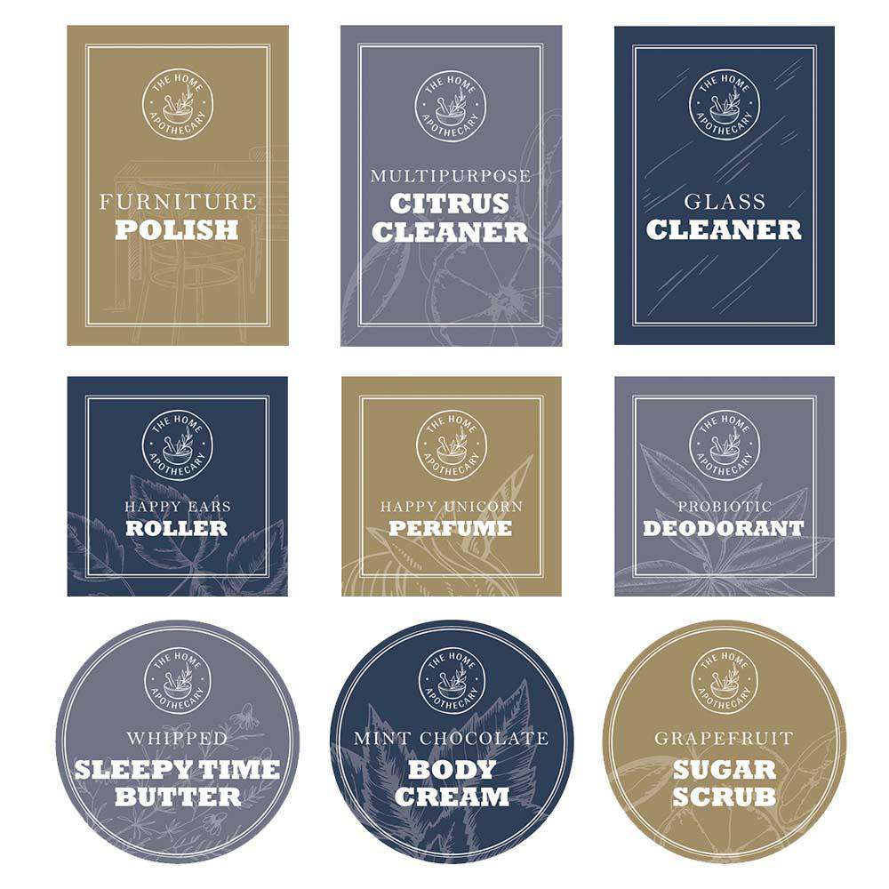Apothecary Label Stickers Set Blank Labels Antique 