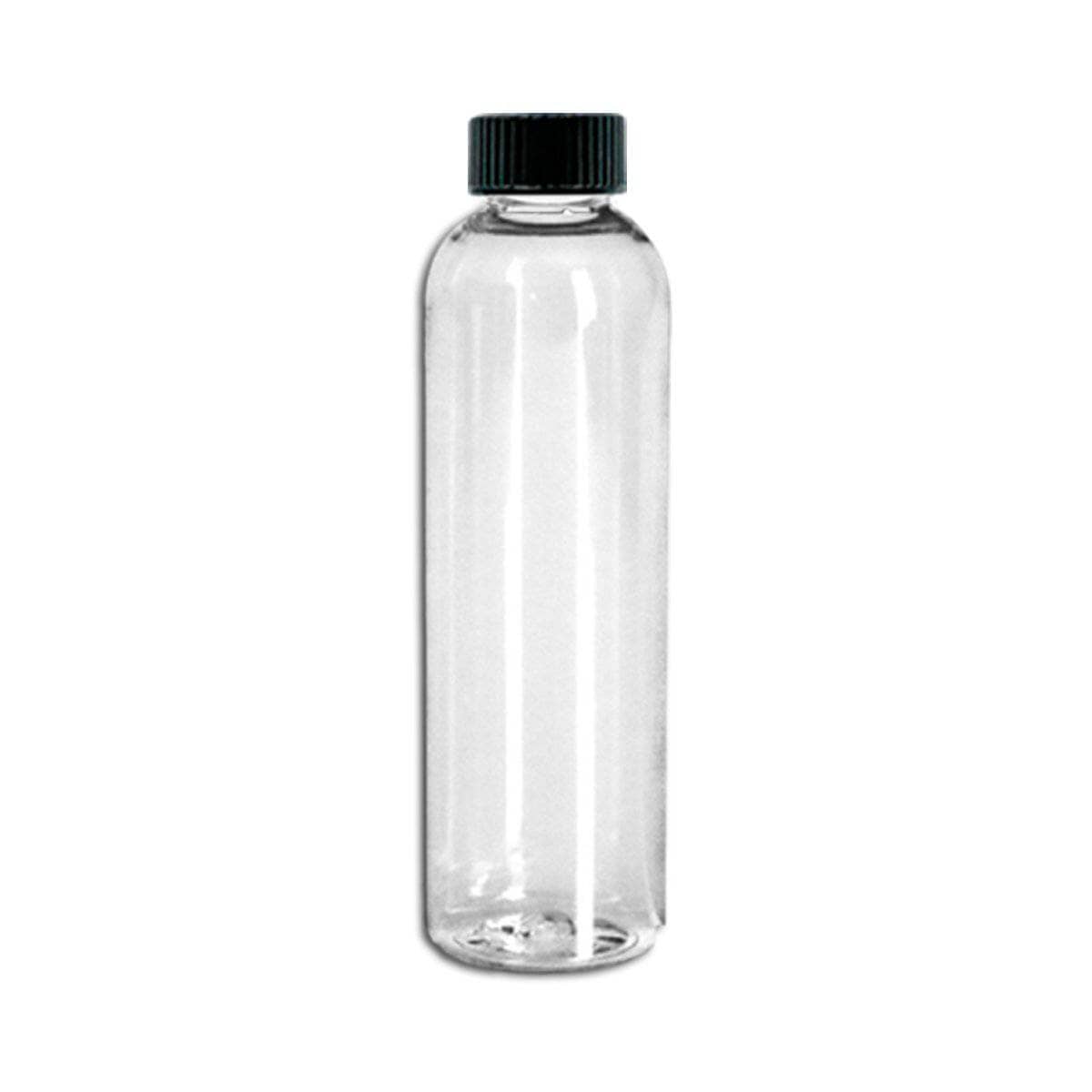 Clear PET Cosmo Round Bottles w/ White Mini Trigger Sprayers