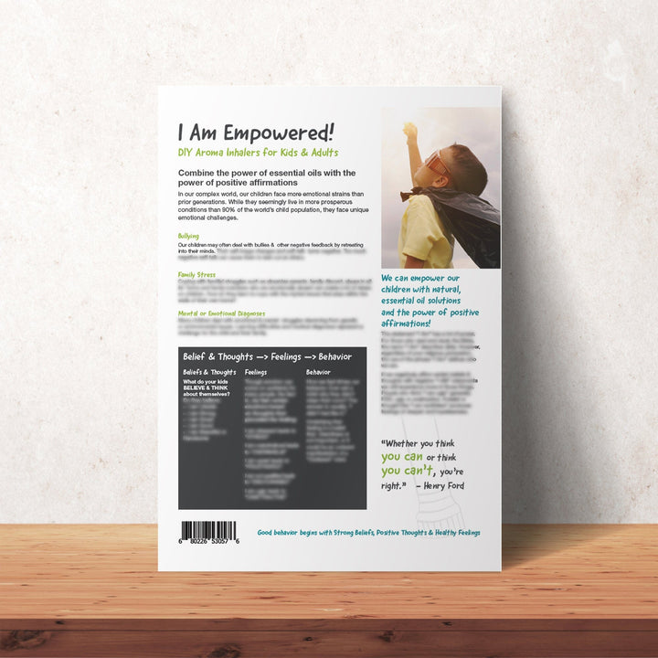 I Am Empowered Nasal Inhaler for Essential Oils Tear Sheet DIY Your Oil Tools 