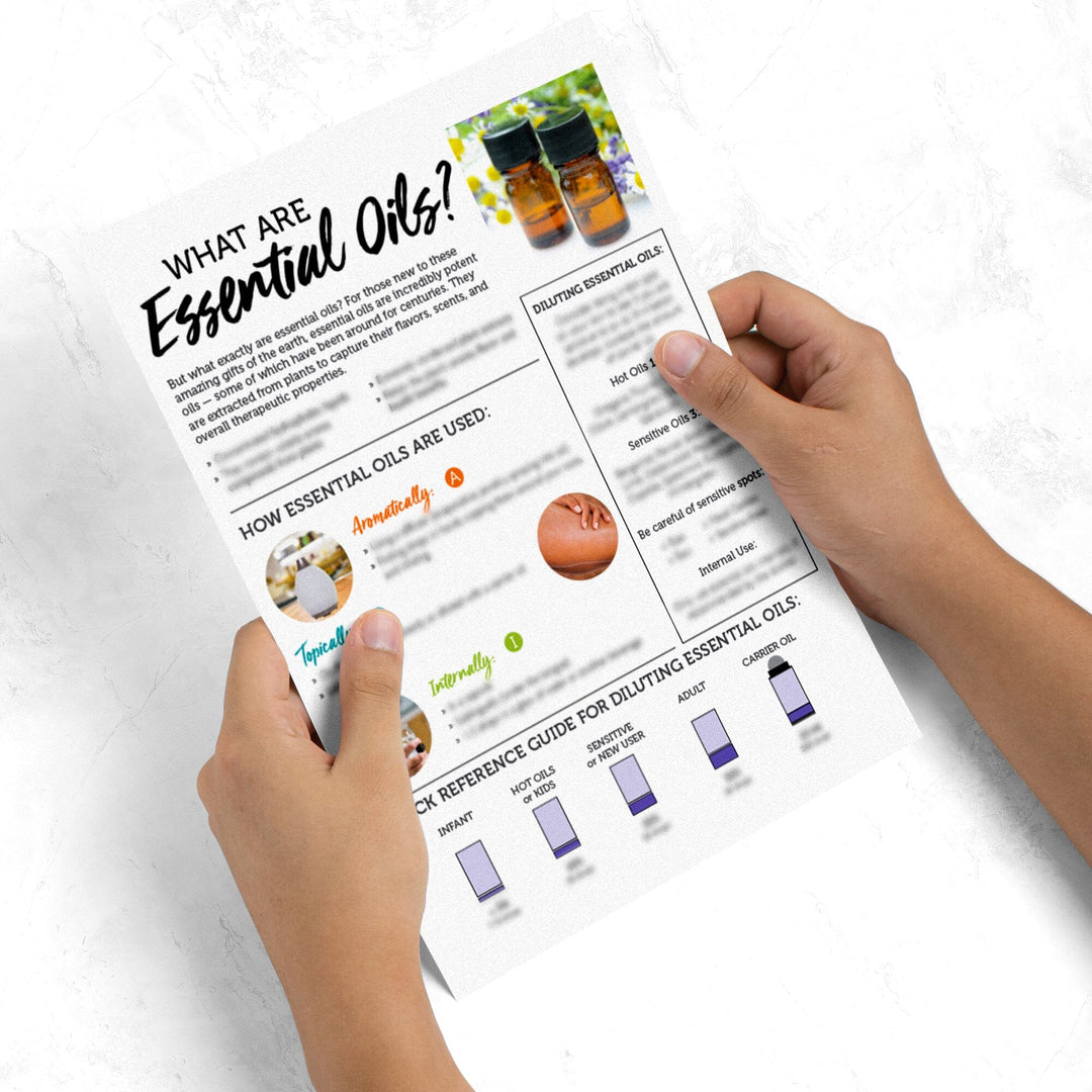 Young Living Essential Oils Tear Sheet DIY Your Oil Tools 