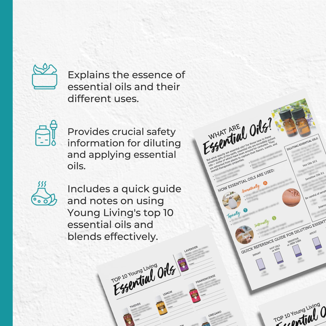 Young Living Essential Oils Tear Sheet DIY Your Oil Tools 