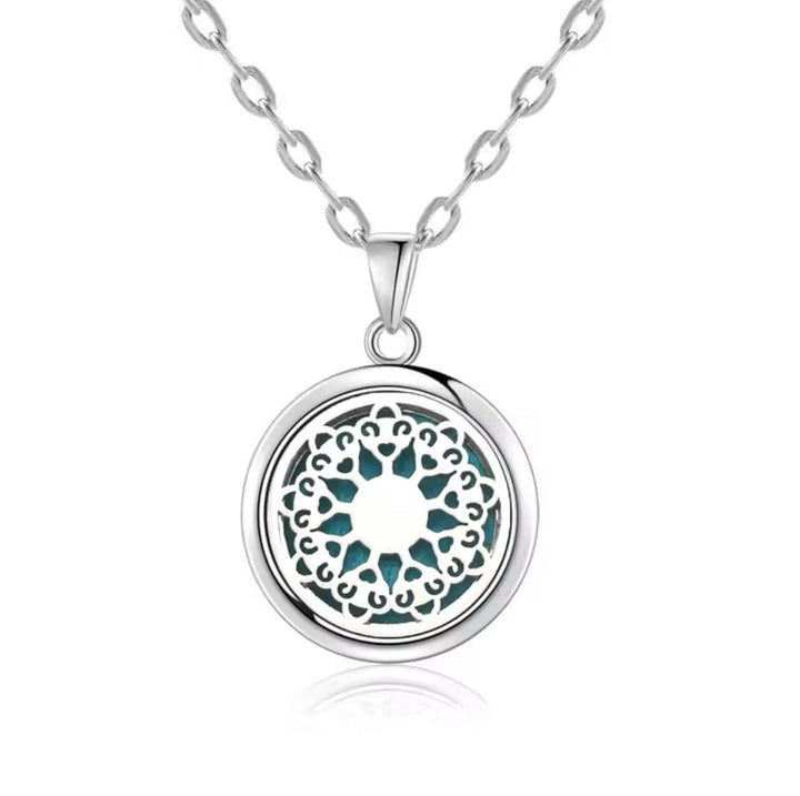 Aromatherapy Small Locket Necklace (Sun Burst) Aroma Jewelry Your Oil Tools 