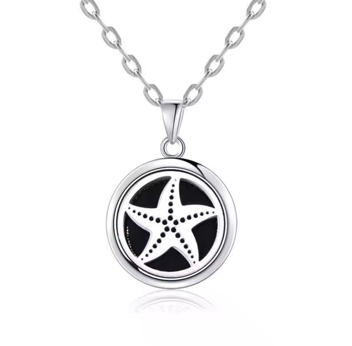 Aromatherapy Small Locket Necklace (Starfish) Aroma Jewelry Your Oil Tools 