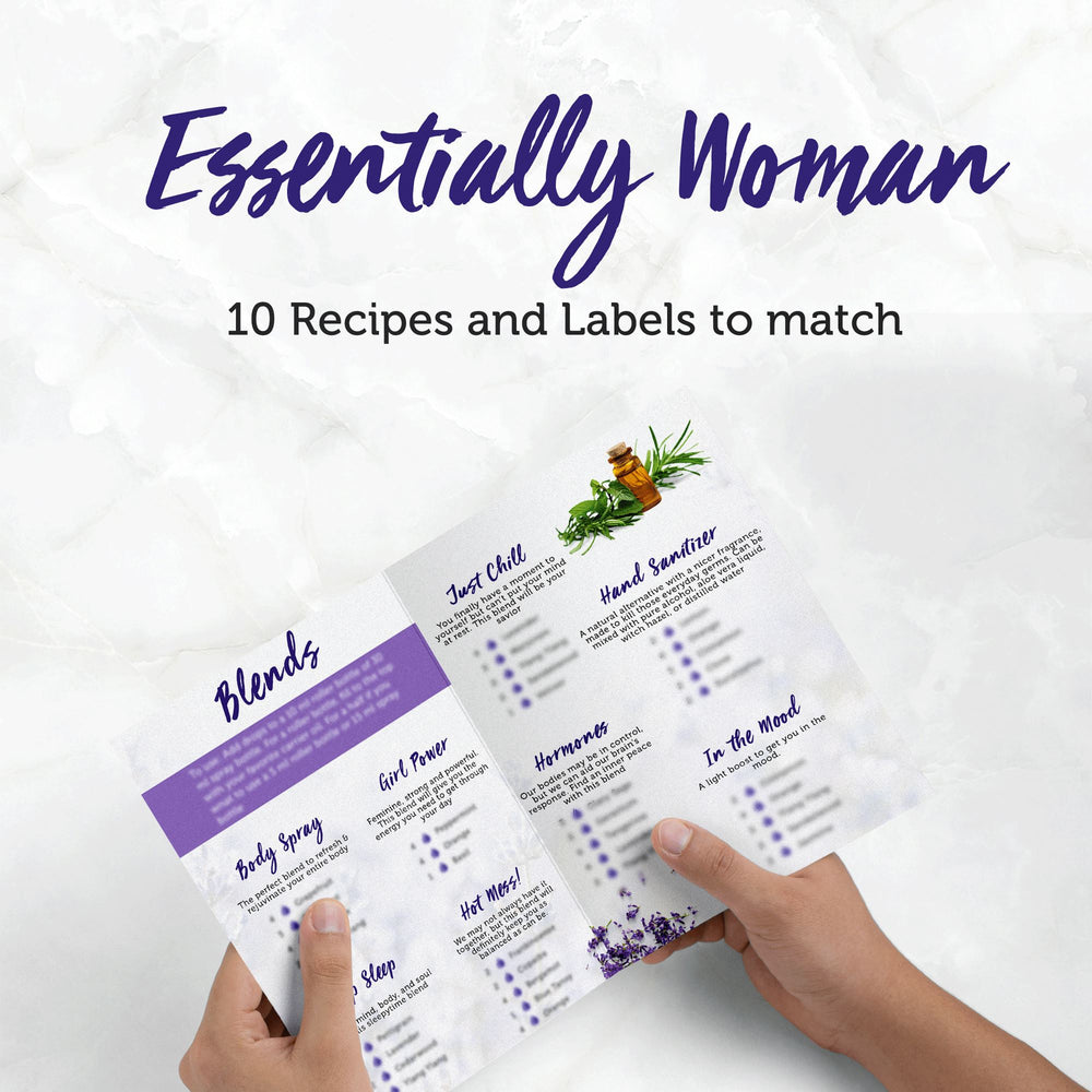 NEW Essentially Woman Recipes & Labels DIY for Essential Oils DIY Your Oil Tools 