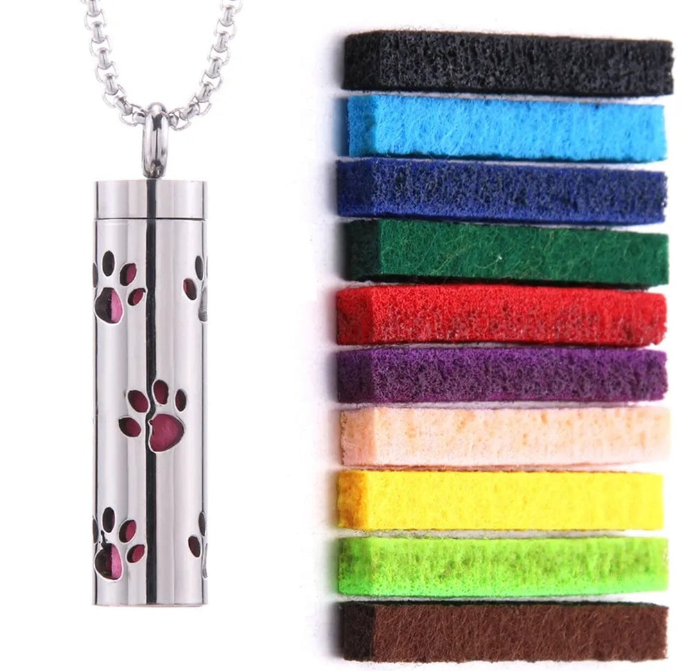 Stainless Aroma Pendant Necklace (Paws) (Coming Soon) Aroma Jewelry Your Oil Tools 