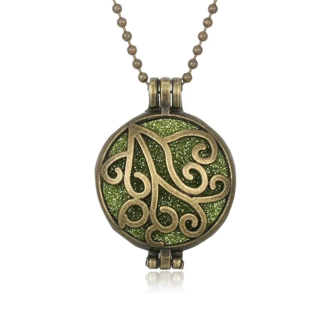 Antique Style Aromatherapy Locket Necklace Wind