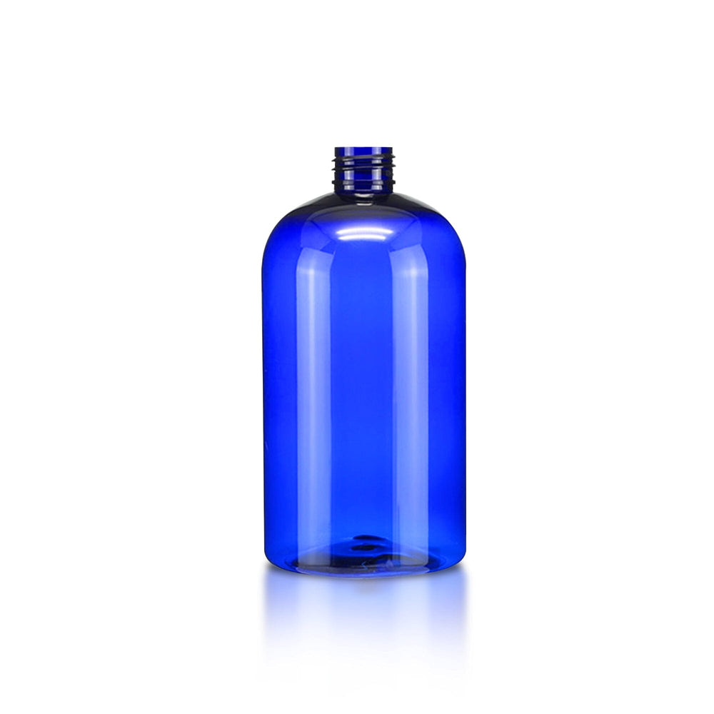 16 oz Blue PET Plastic Boston Round Bottle (Caps NOT Included) Plastic Bottles Your Oil Tools 