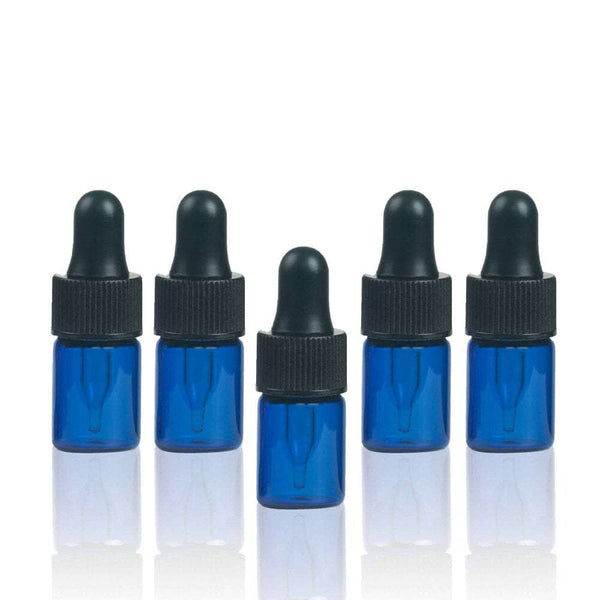 Flat of 144 - 5/8 popular Dram Cobalt Blue Sample Vials