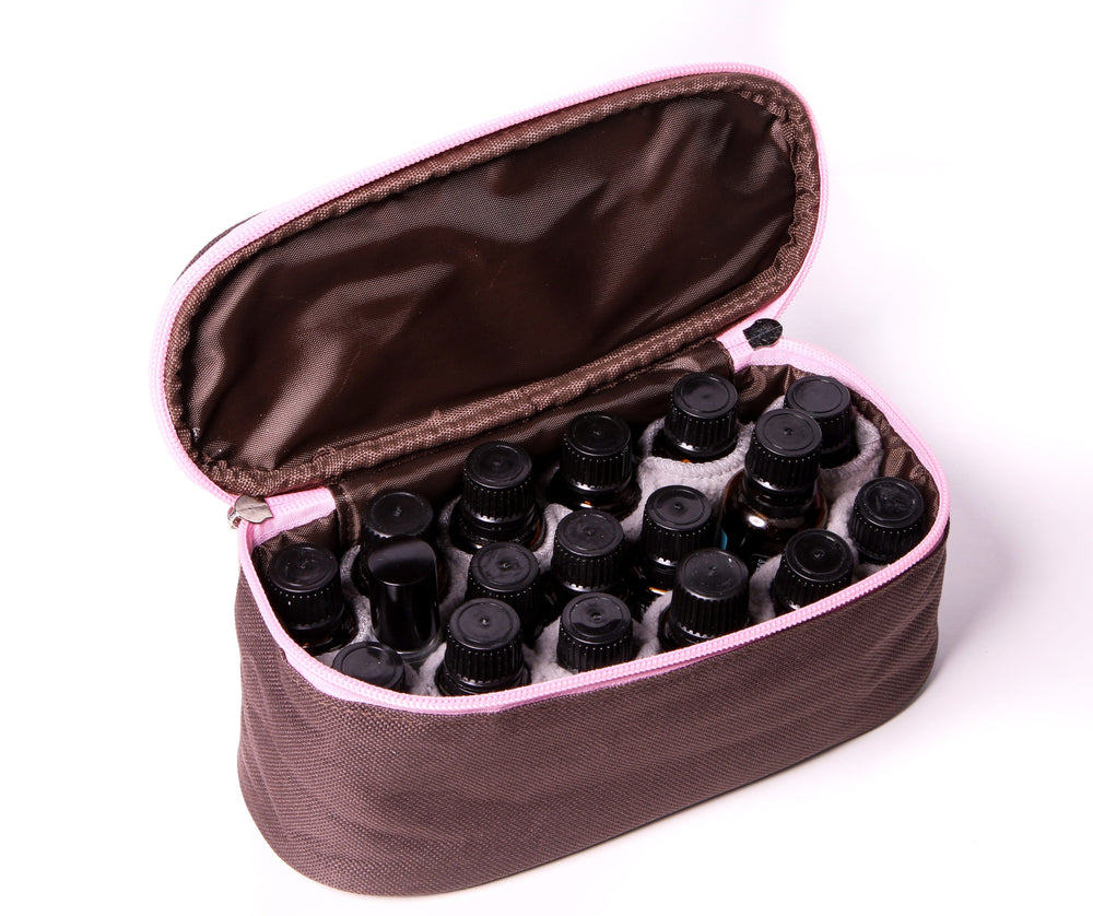 "My Oil Bag" Small doTERRA Carrying Case Brown (Holds 12–24 Vials) Your Oil Tools 