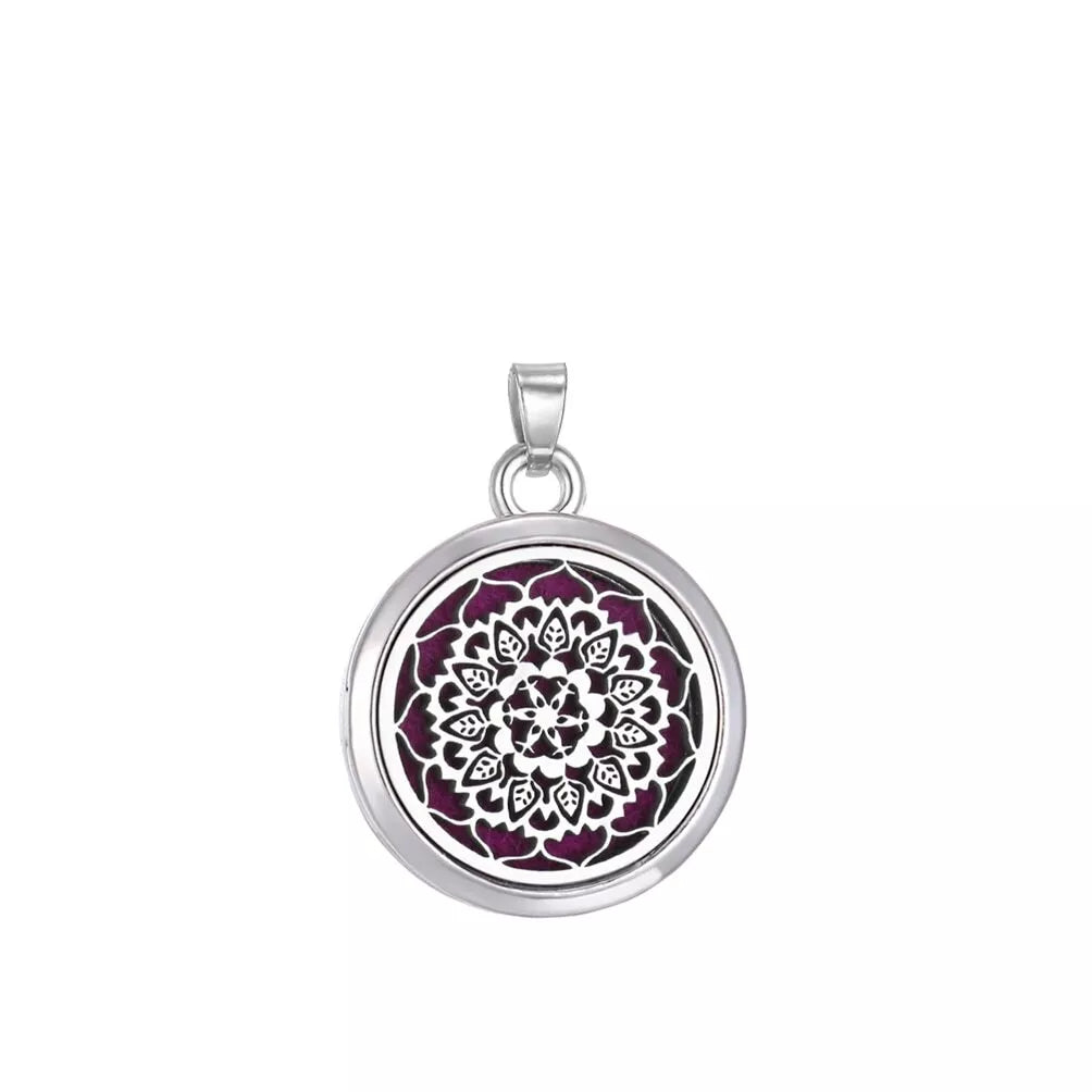 Aromatherapy Small Locket Necklace (Mandala) Aroma Jewelry Your Oil Tools 