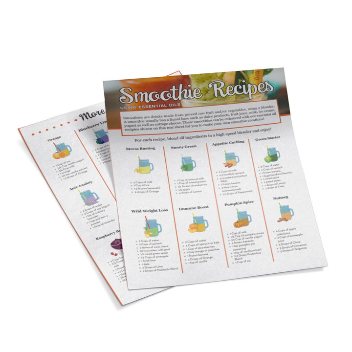 Smoothies & Essential Oils Chart Digital Your Oil Tools 