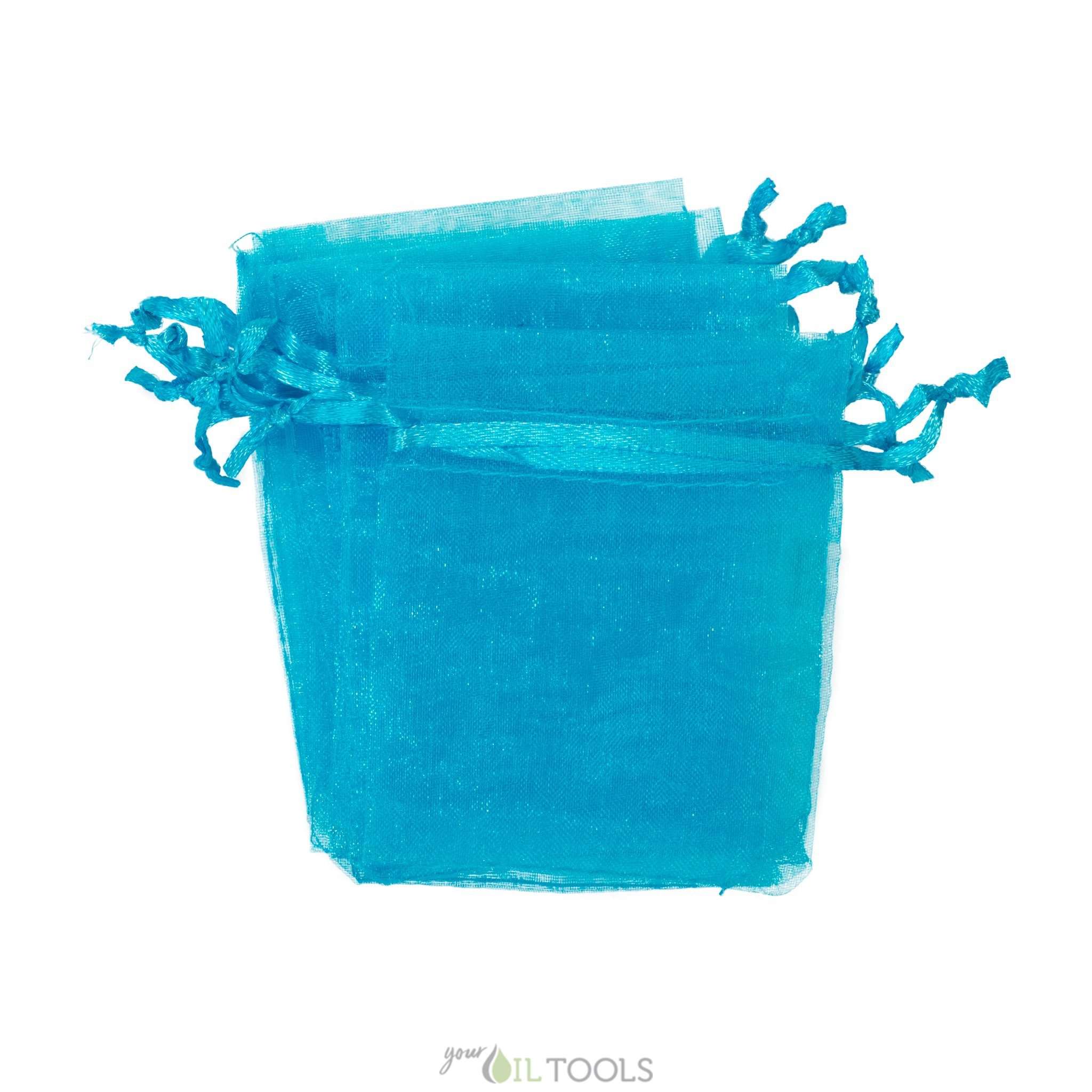 Teal discount organza bags