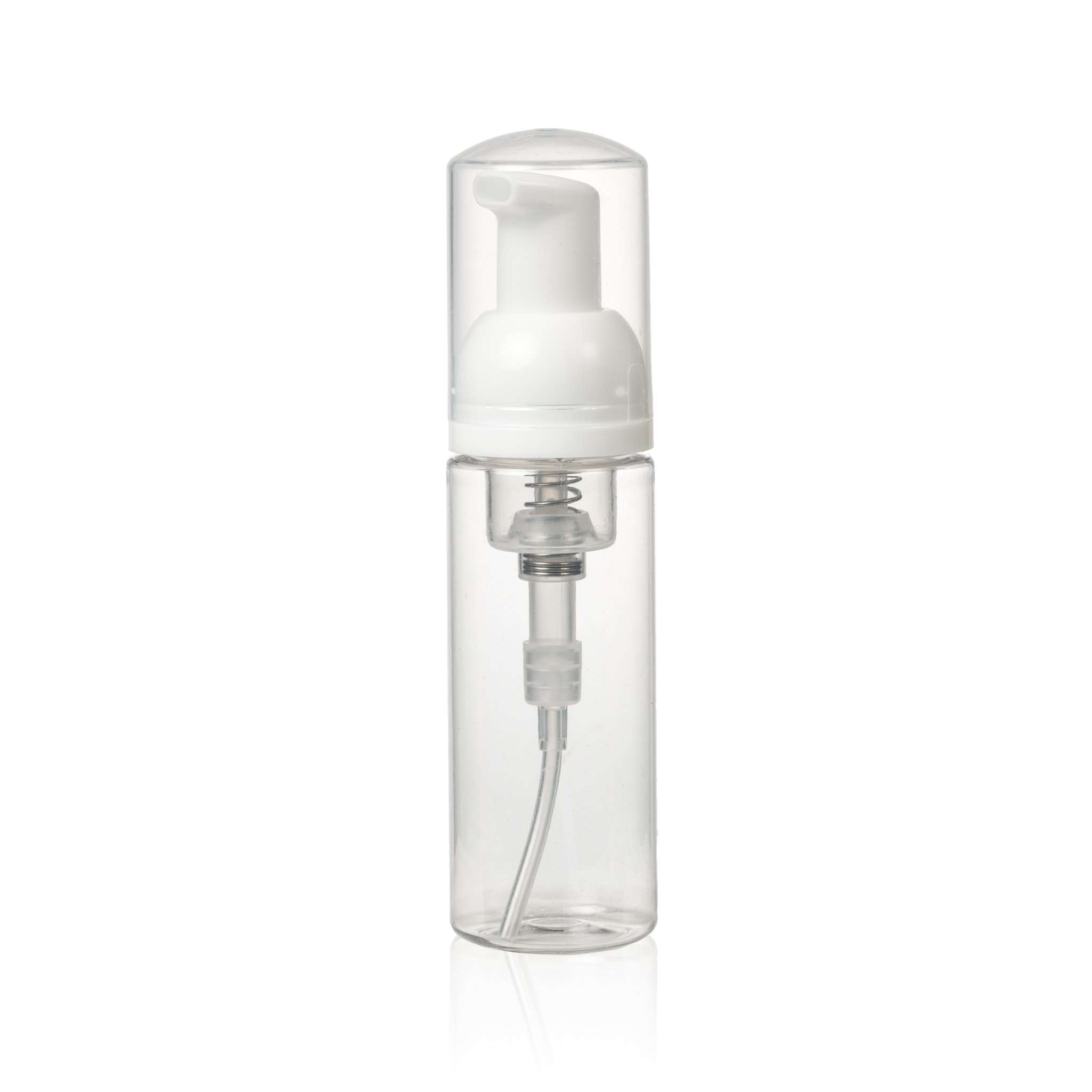 1.7 oz Clear Plastic Bottle w/ White Foaming Pump Top – Your Oil Tools